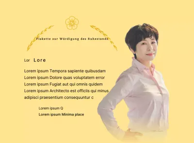 Eine stilvolle Ehrentafel für den Ruhestand mit goldenen Lorbeerkränzen und einem Hakenkreuz.