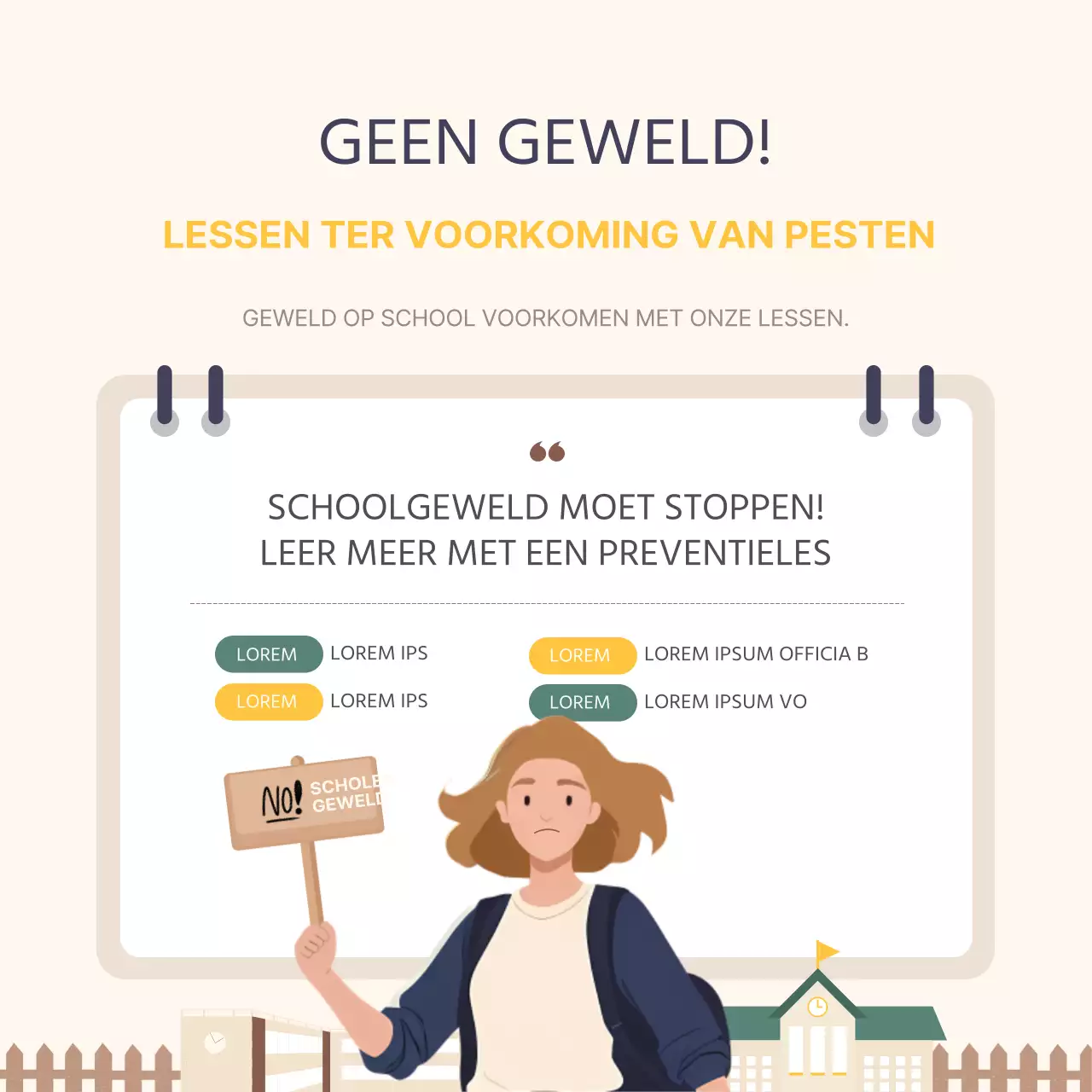 Promoot de gele en groene Love your friends-schrijfwedstrijd