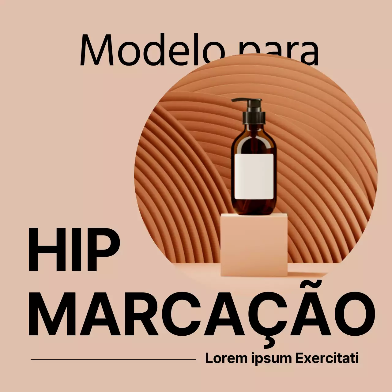 Resumo de uma marca de cosméticos bege e limpa