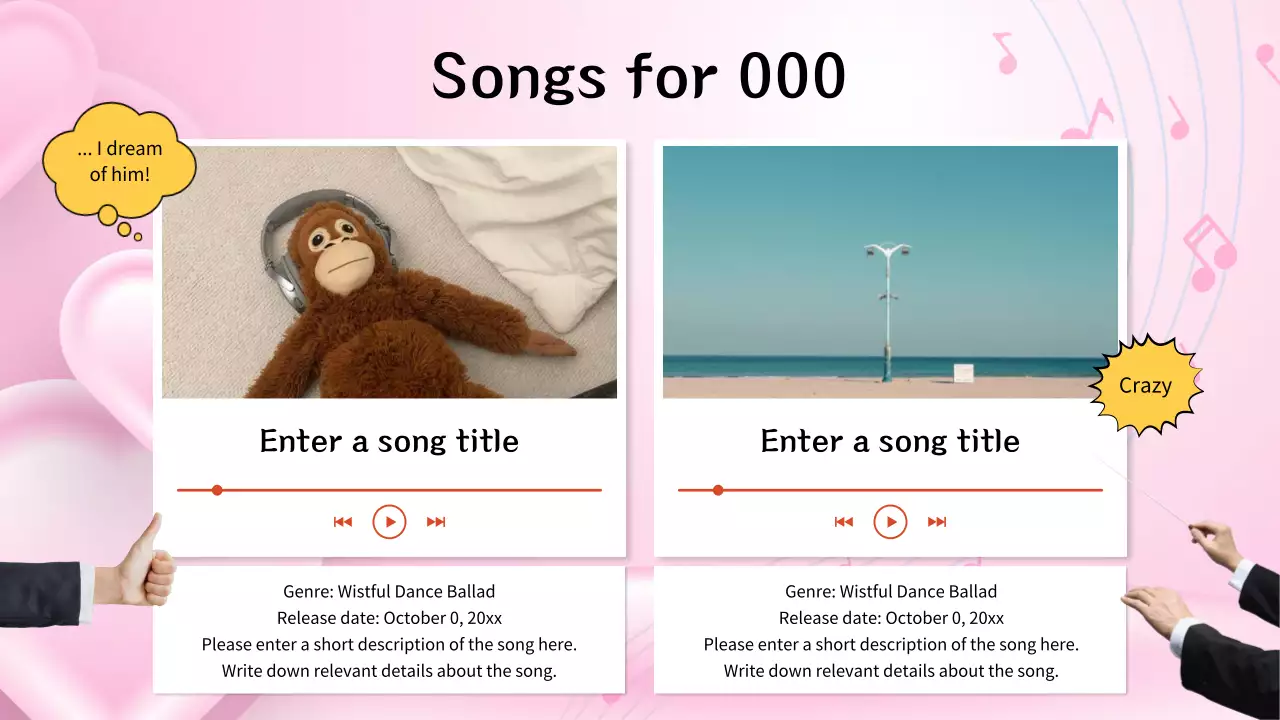 Pink Trendy Love Card Presentation