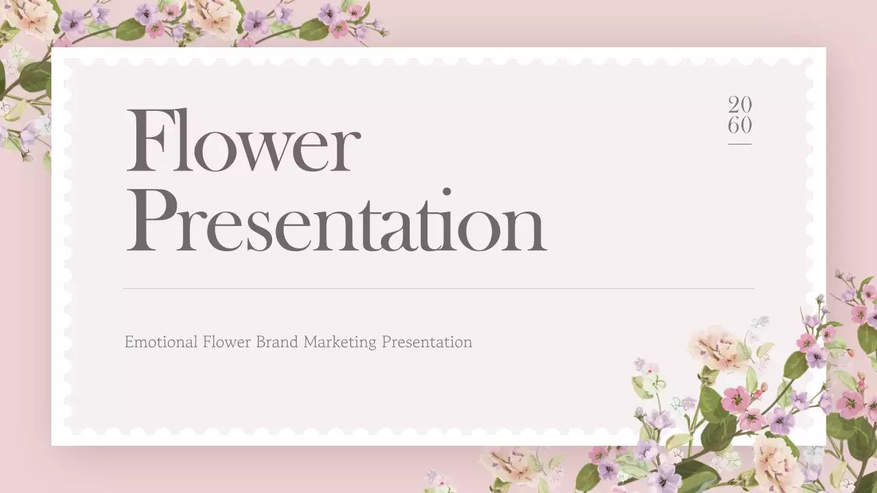 Pink Elegant Flower Presentation