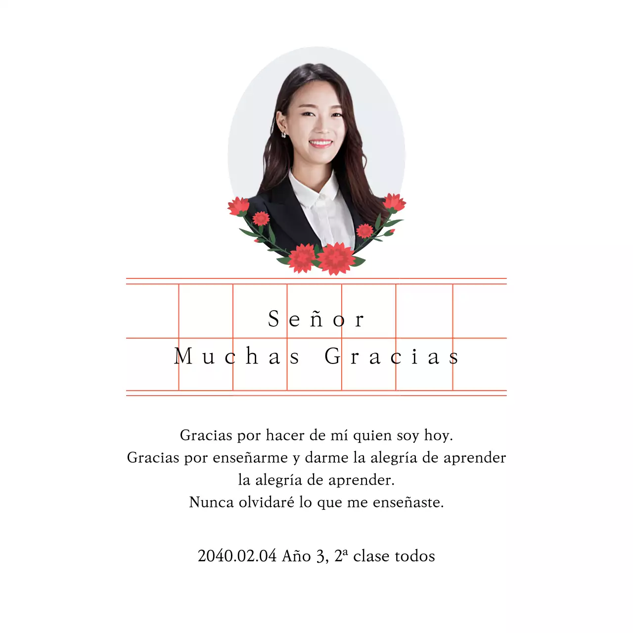 Una versión sentimental del Día del Maestro con papel manuscrito y claveles