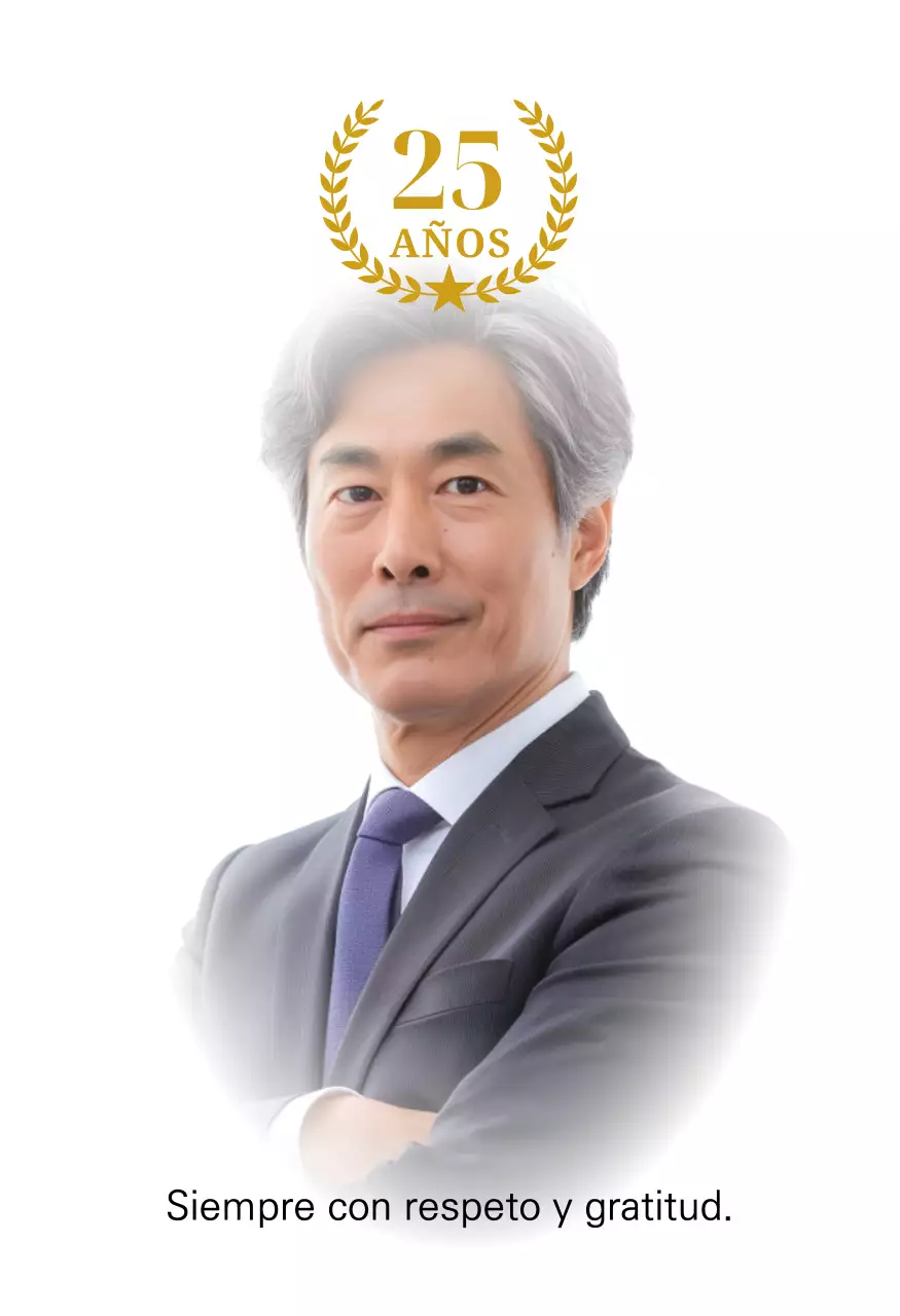 Diseño de agradecimiento con marcador del 25 aniversario