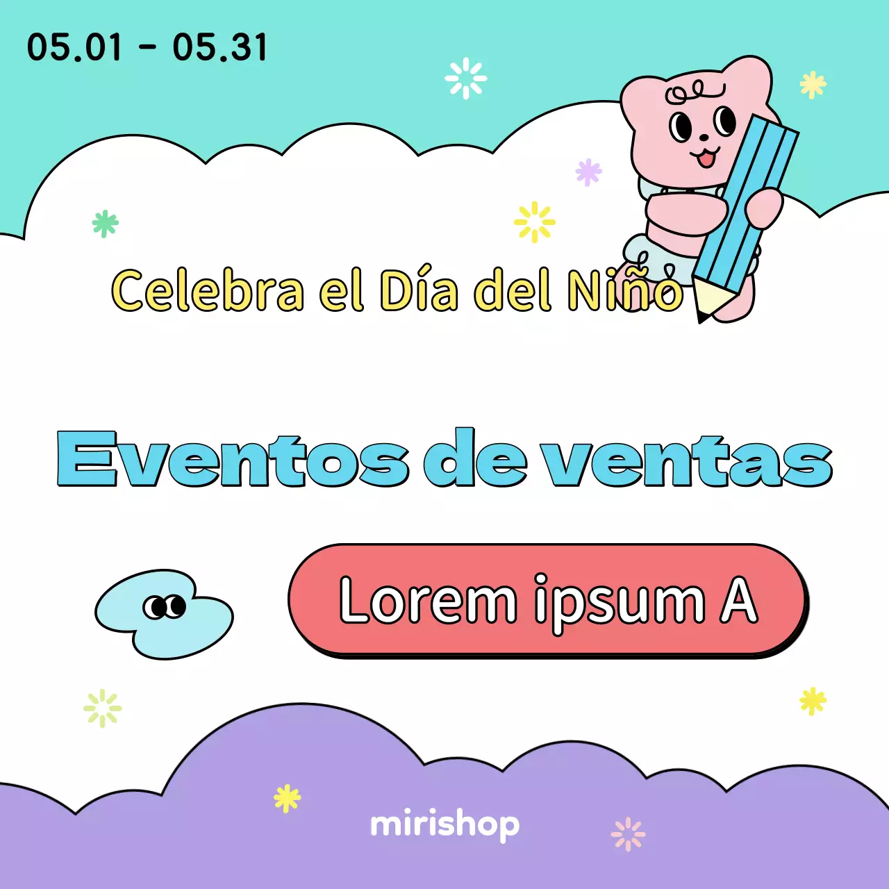 Promueva un acto kitsch del Día del Niño en rosa y amarillo chillón