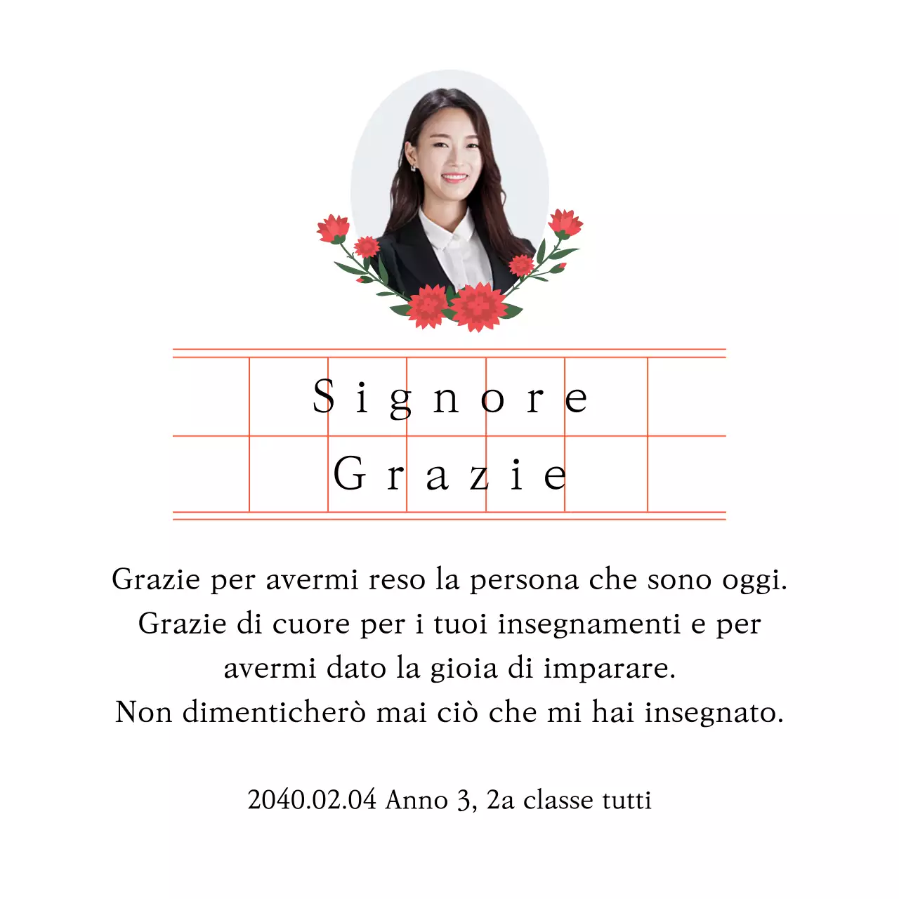 Un'interpretazione sentimentale della Festa dell'Insegnante con carta manoscritta e garofani