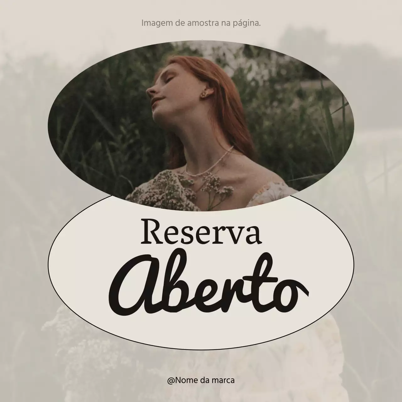 Anúncio de uma reserva de marketing de redes sociais na moda em rosa e marfim