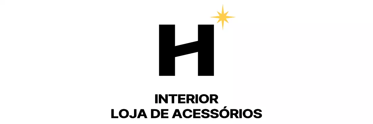 Logótipo de loja de interiores com um símbolo moderno da letra H