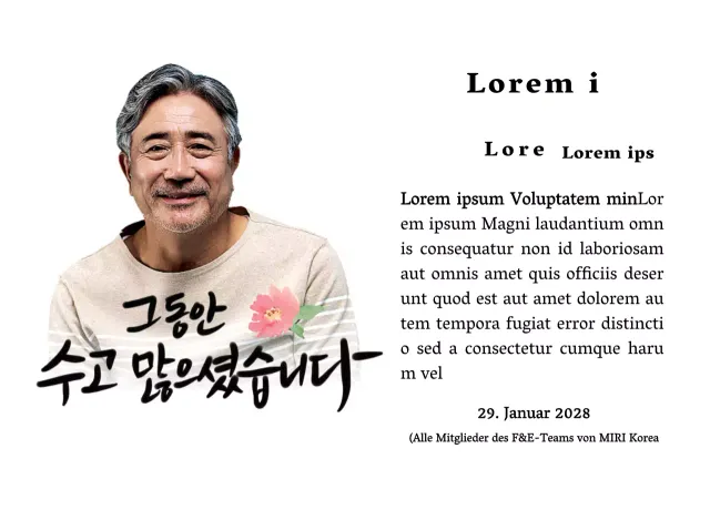 Ruhestandsdesign mit floraler Illustration und gefühlvoller kalligrafischer Aufschrift