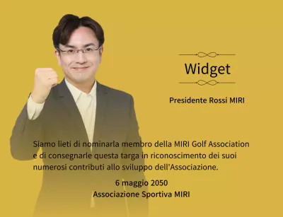 Una targa commissionata di classe con abbellimenti e una foto con sfondo sfumato