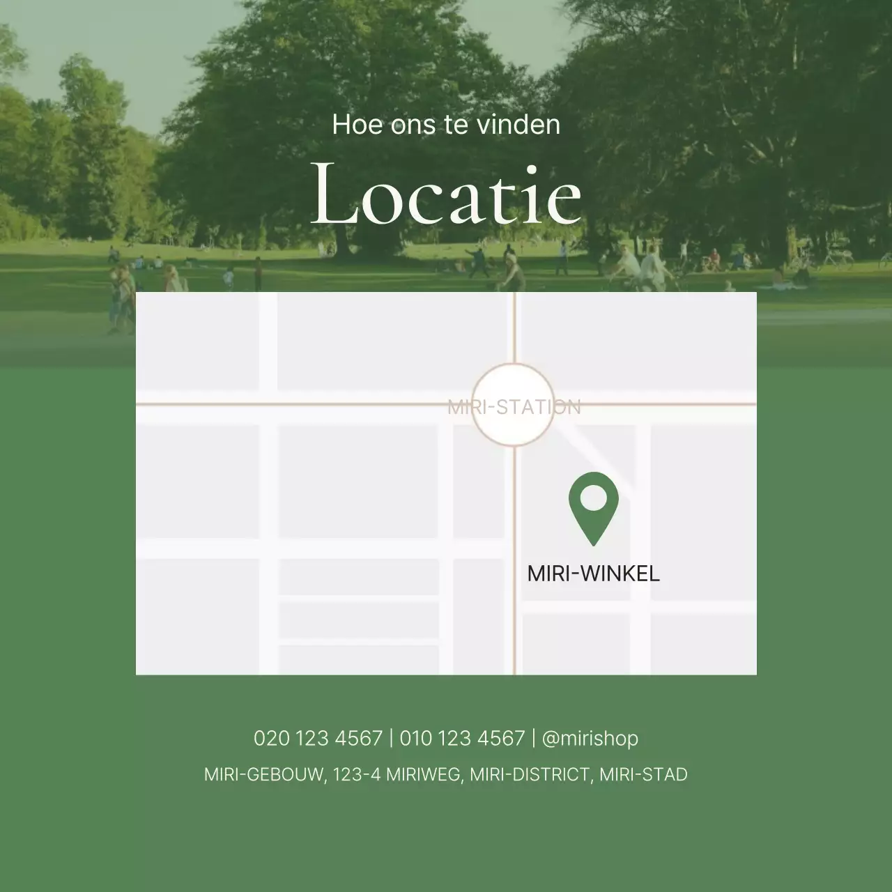 Groene en moderne handleiding voor sociale-mediamarketing PR