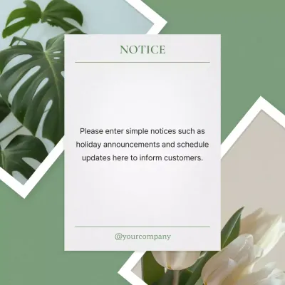 Green, modern social media marketing feed announcements