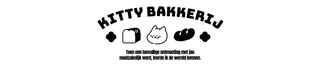 Ontwerp een leuke bakkerwinkeltas met een schattig kattenfiguurtje
