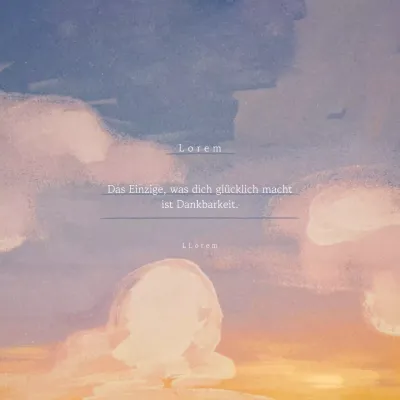 Eine einfache orangefarbene Sentiment-Post