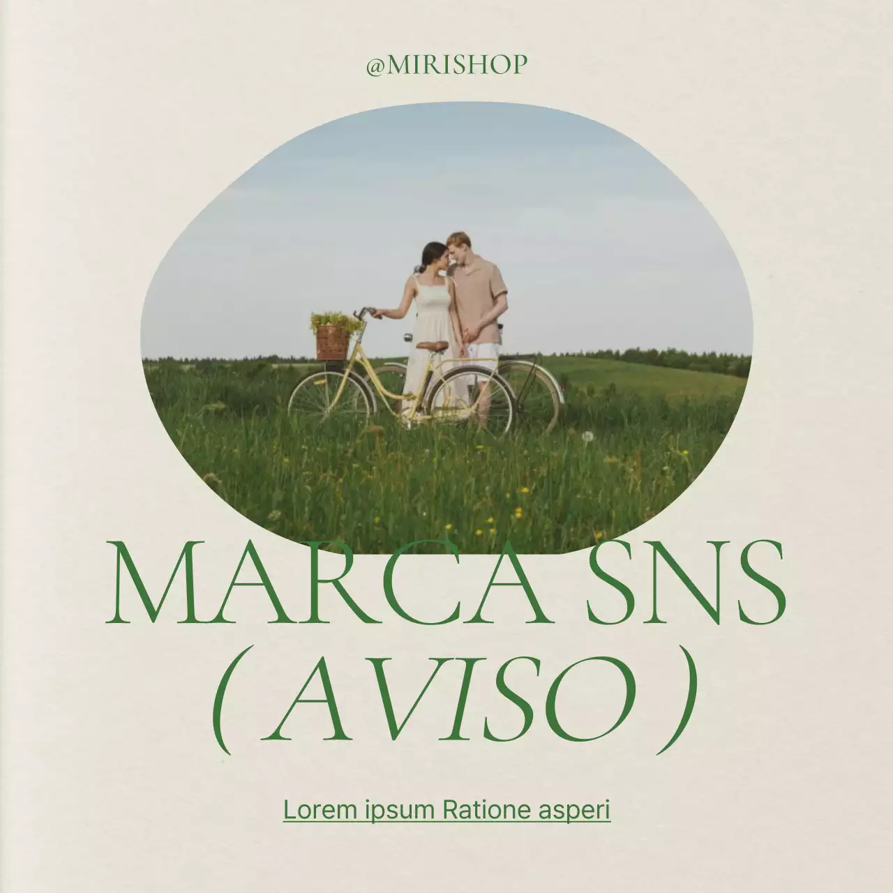 Anuncios ecológicos y modernos de marketing en redes sociales