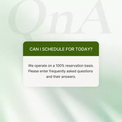 A green, modern social media marketing Q&A announcement