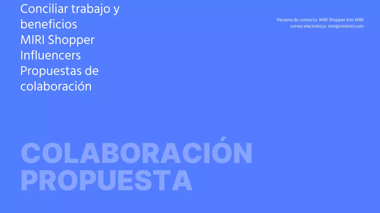 Sencilla propuesta de colaboración con influencers en azul y blanco