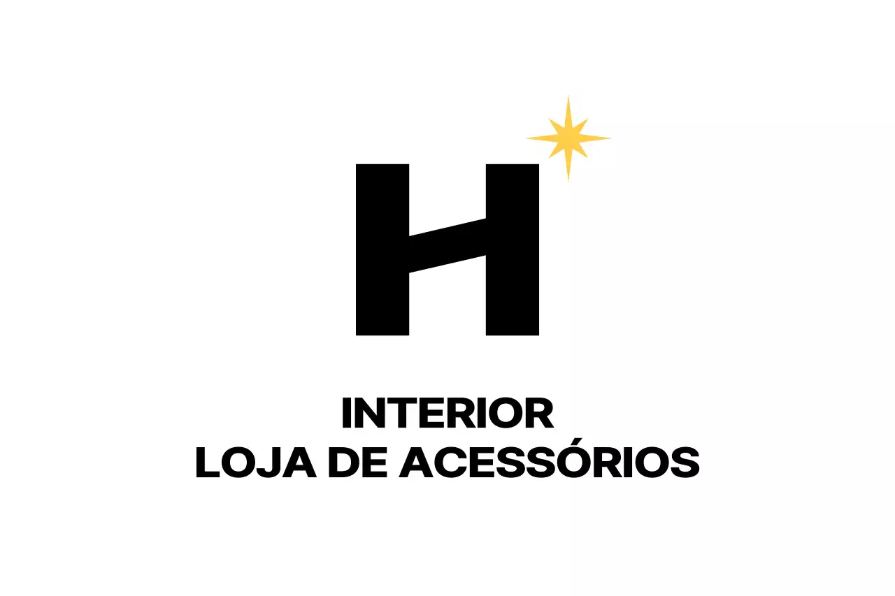 Logótipo de loja de interiores com um símbolo moderno da letra H