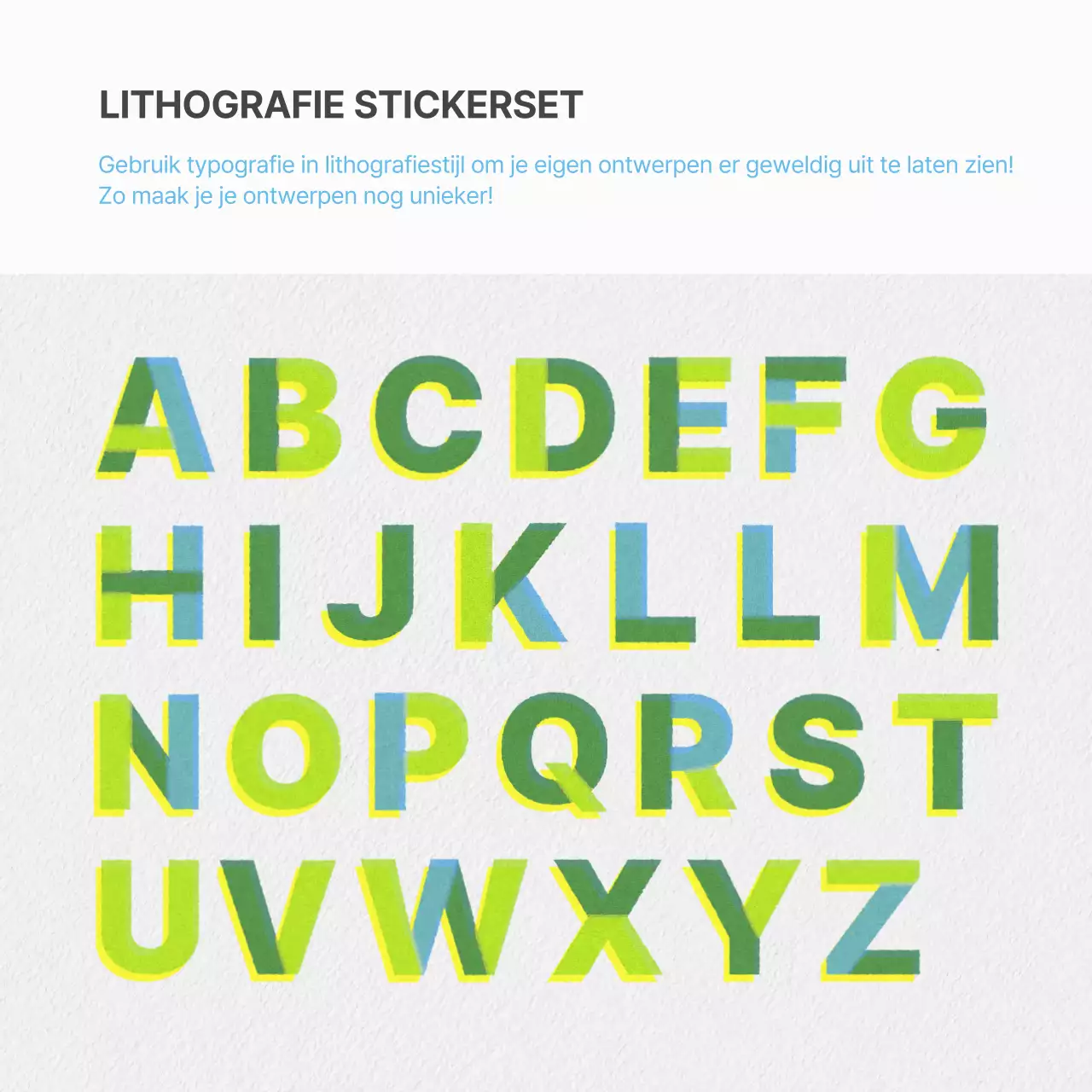 Een moderne Dag van de Aarde-campagne in chartreuse en hemelsblauw