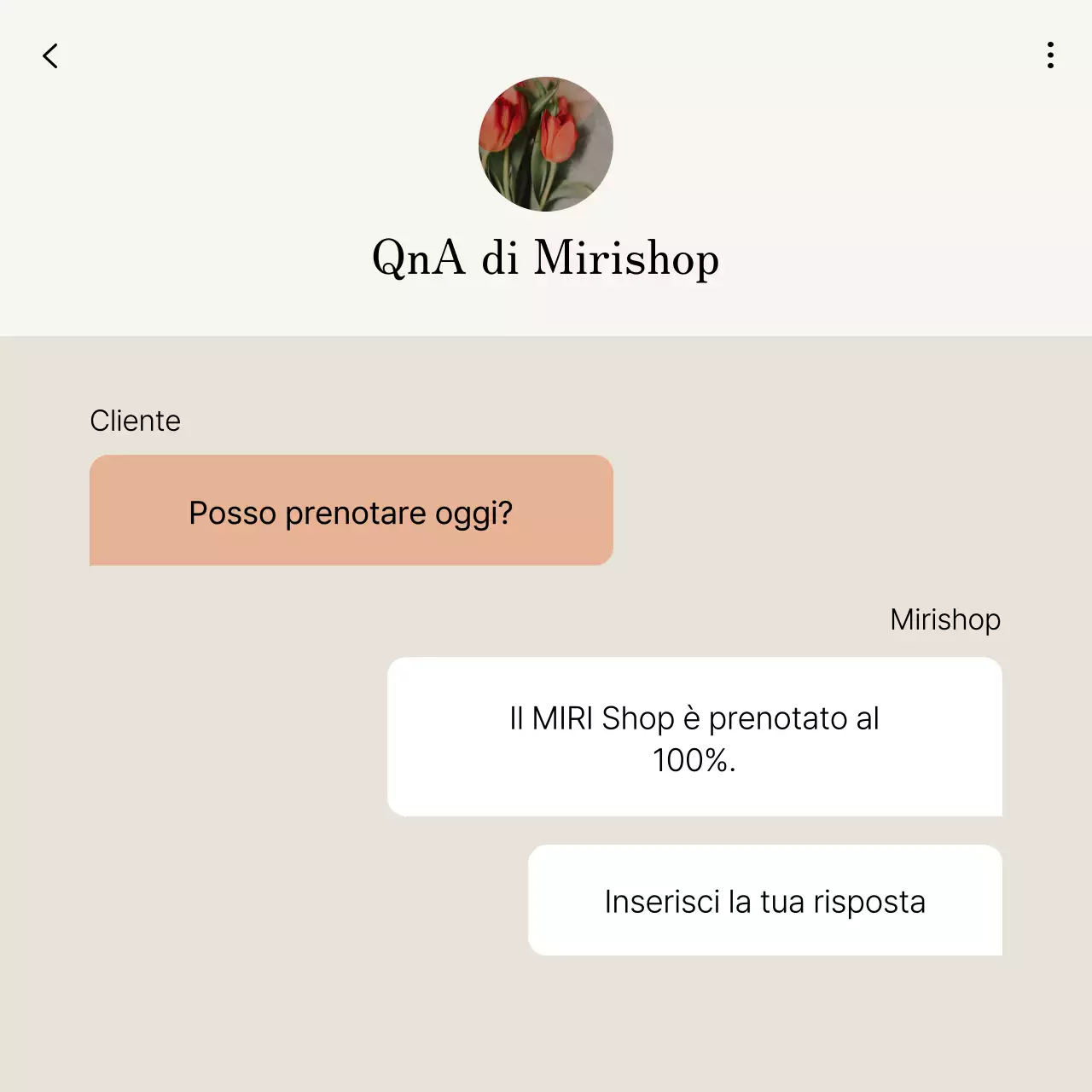 Promuovete le vostre domande e risposte di social media marketing in rosa e avorio