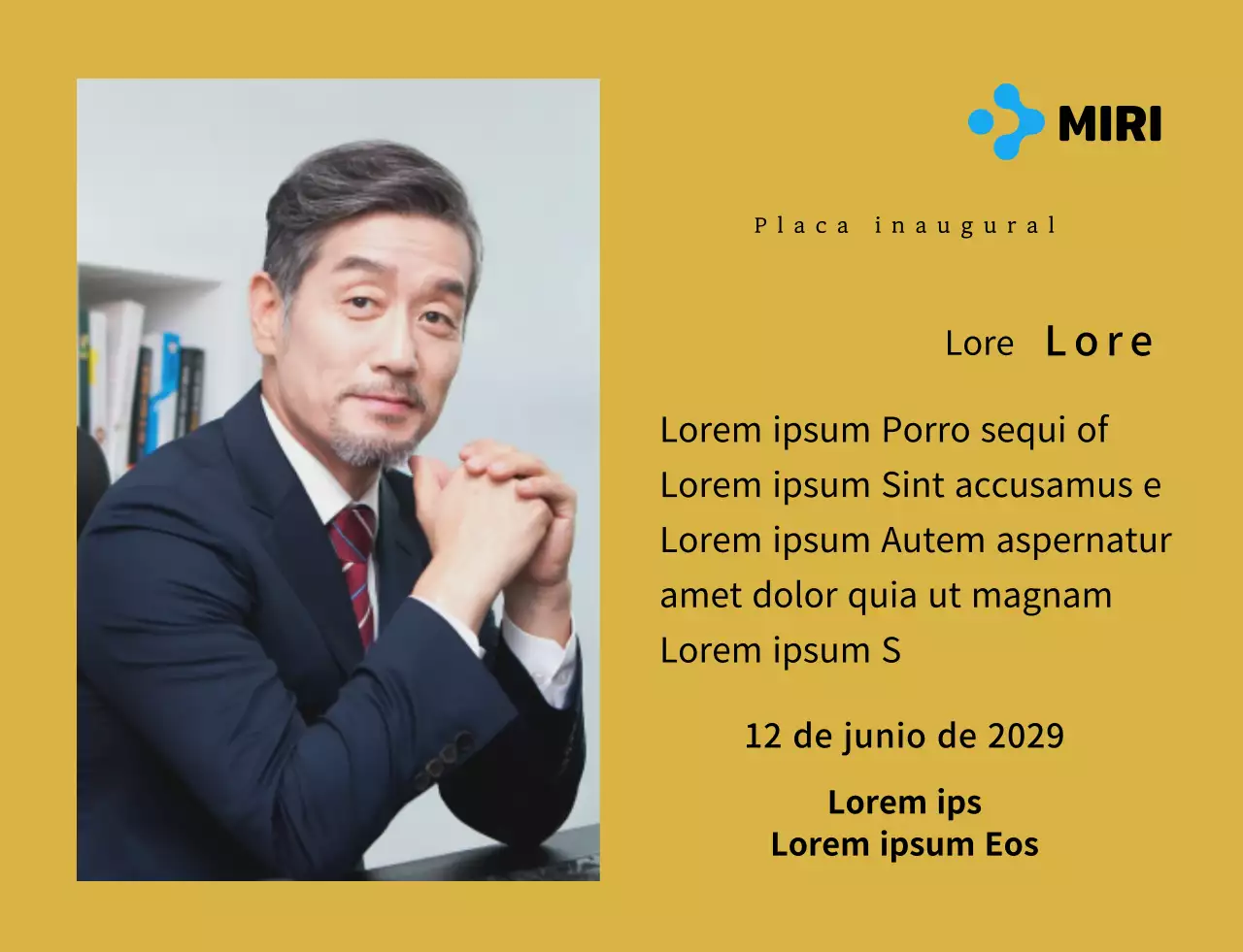 Una placa inaugural de aspecto limpio con el logotipo de su empresa