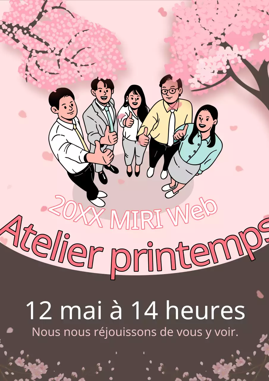 Annonce de notre atelier pour les employés roses et bruns