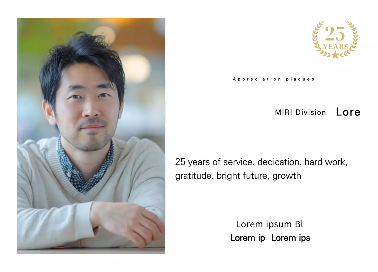 Desain ucapan terima kasih dengan foto persegi dan penanda ulang tahun ke-25