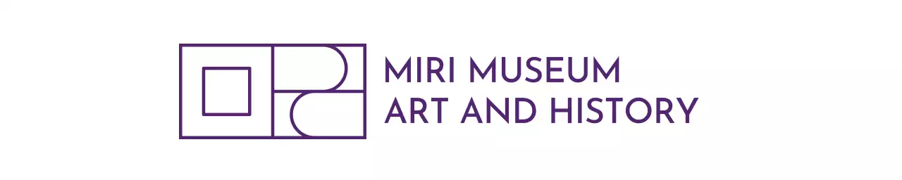 Galeri seni dengan bentuk geometris untuk kesan artistik