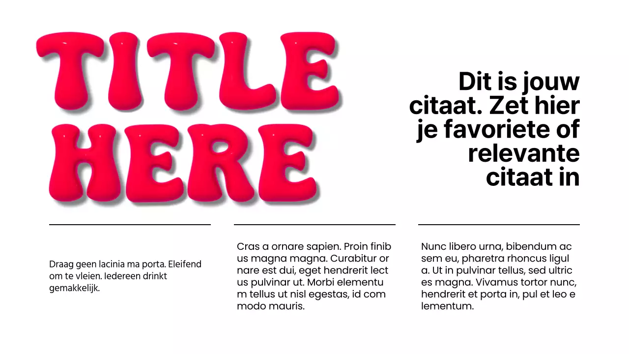 Wit en rood modern 3D marketingrapport