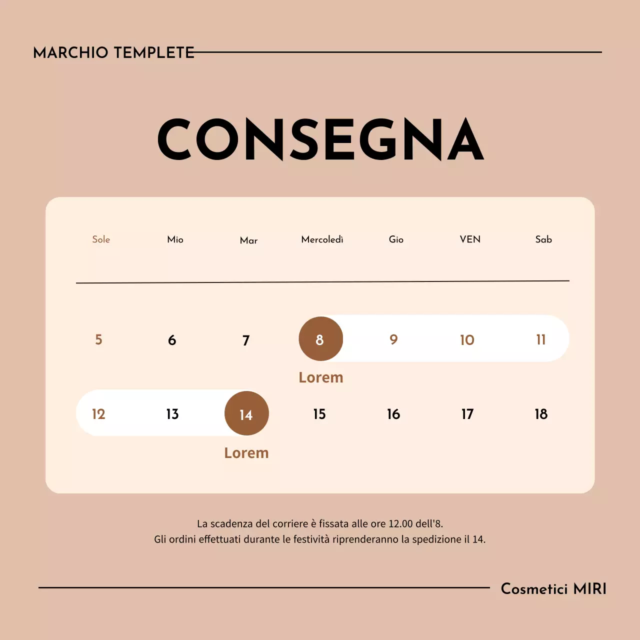 Un marchio di cosmetici pulito e beige