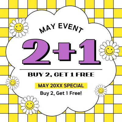 Yellow Trendy Event Promotion Social Media Post