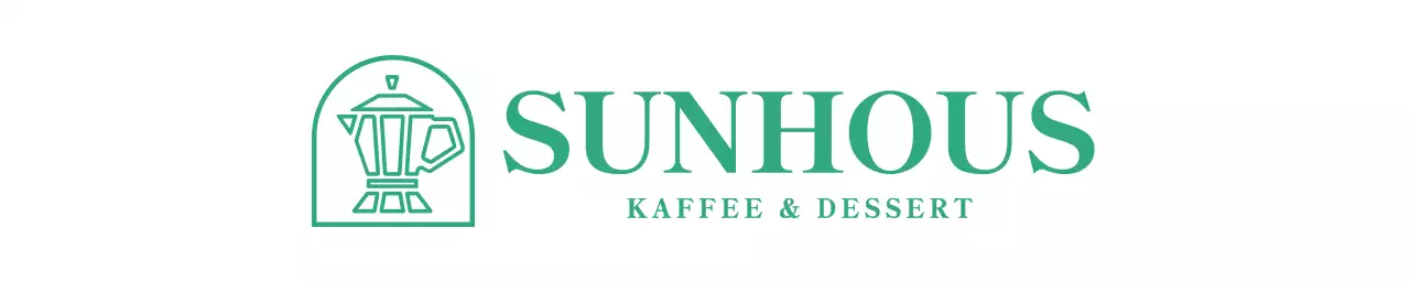 Firmenlogo in Hellblau und Mint