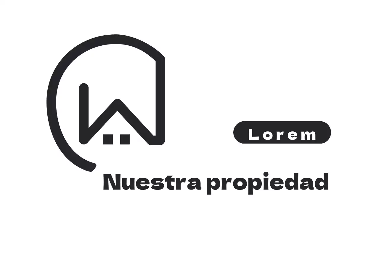 Logotipo de agencia inmobiliaria ecológica y acogedora