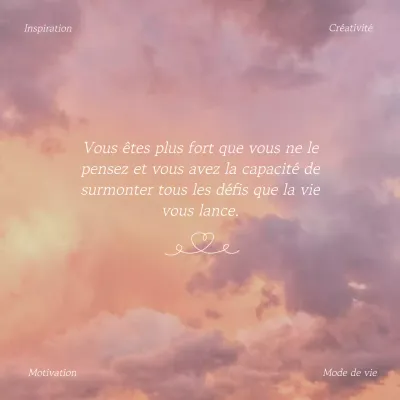 Lilas et blanc Inspiration naturelle Citation Santé mentale Blog Promotion