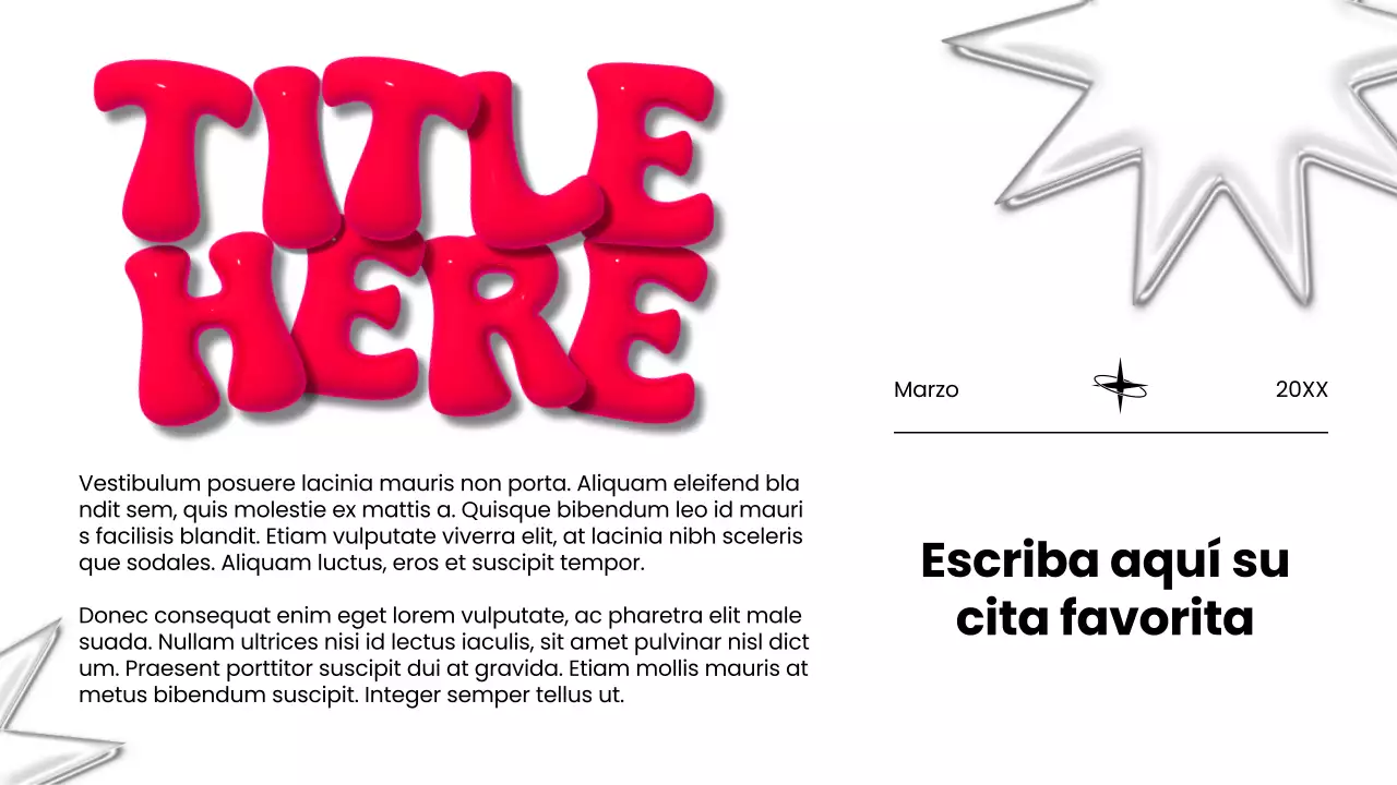 Informe de marketing 3D moderno en blanco y rojo