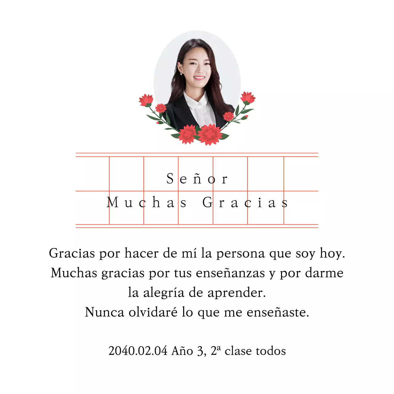 Una versión sentimental del Día del Maestro con papel manuscrito y claveles