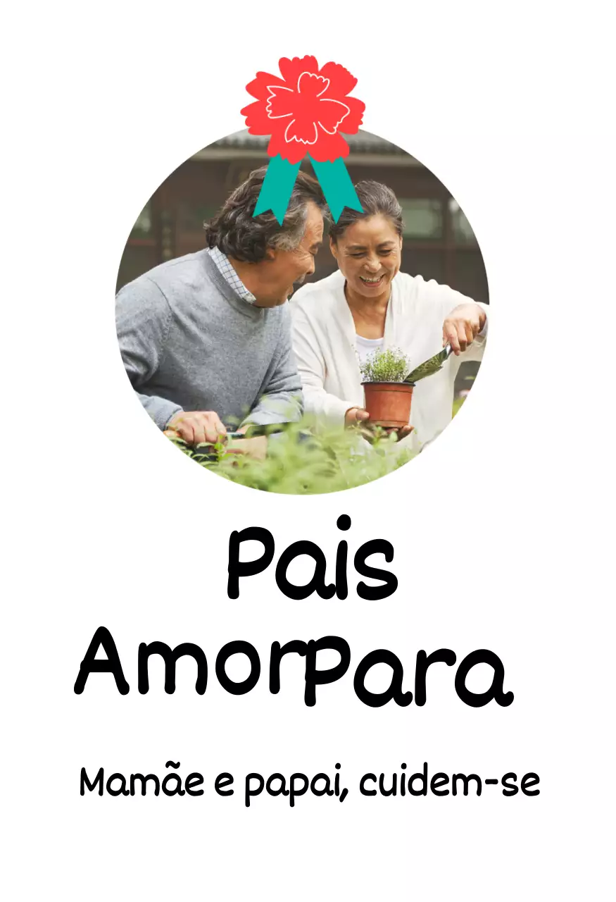 Uma bonita placa para o Dia da Mãe com uma ilustração de um cravo e caligrafia com a sua fotografia