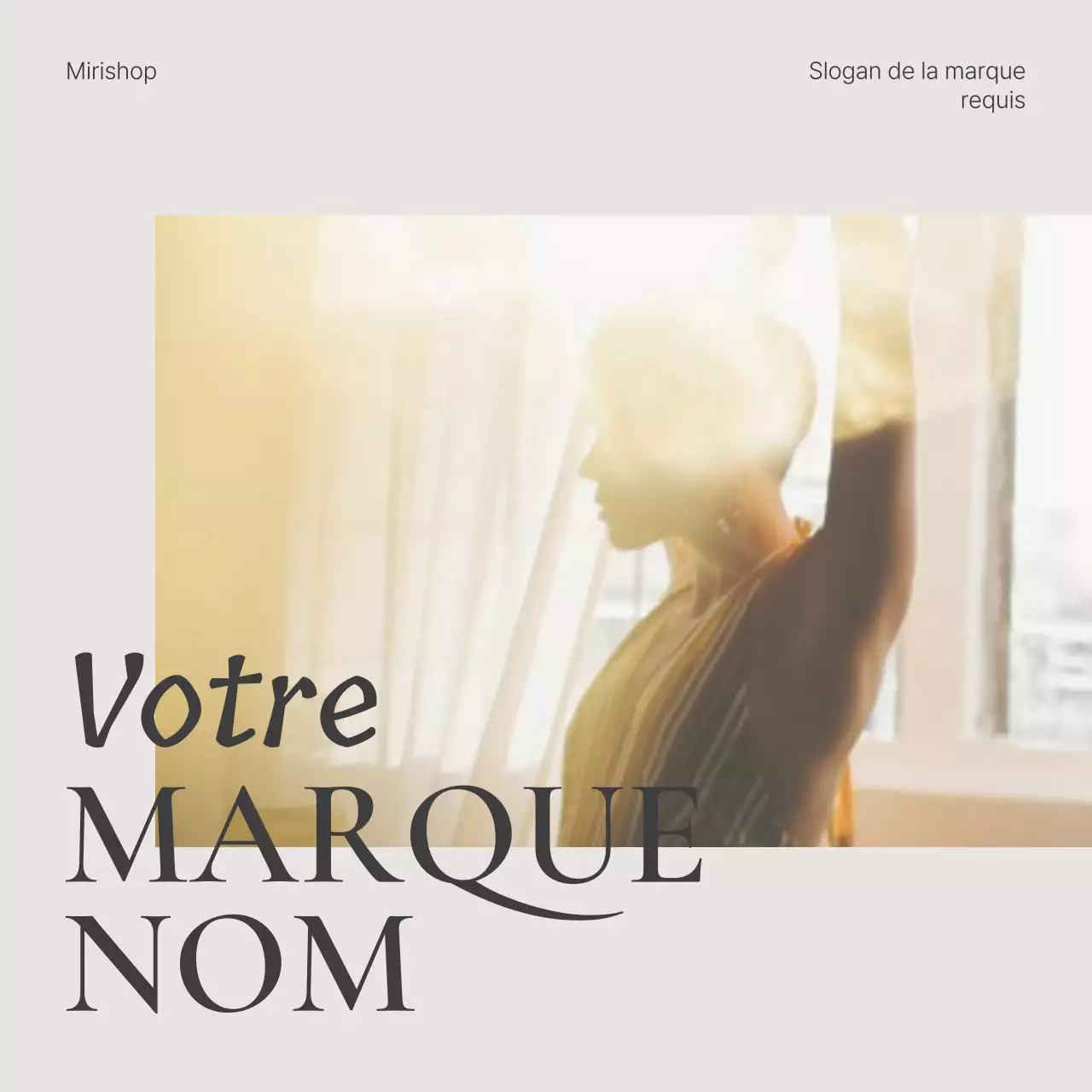 Promouvoir un flux de médias sociaux tendance en beige et gris