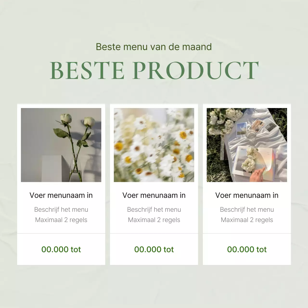 Moderne sociale-mediamarketingprijsaankondigingen in groen