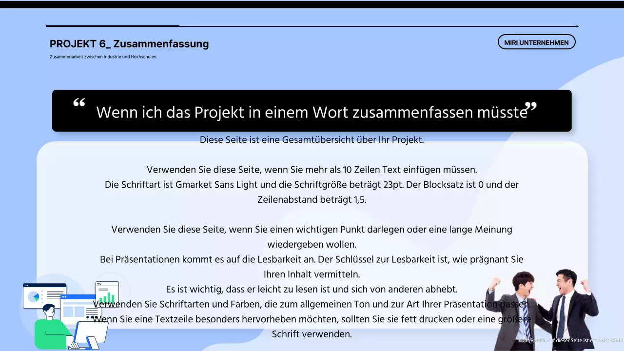 Ein einfacher blau-schwarzer Vorschlag für eine Partnerschaft zwischen Universität und Industrie