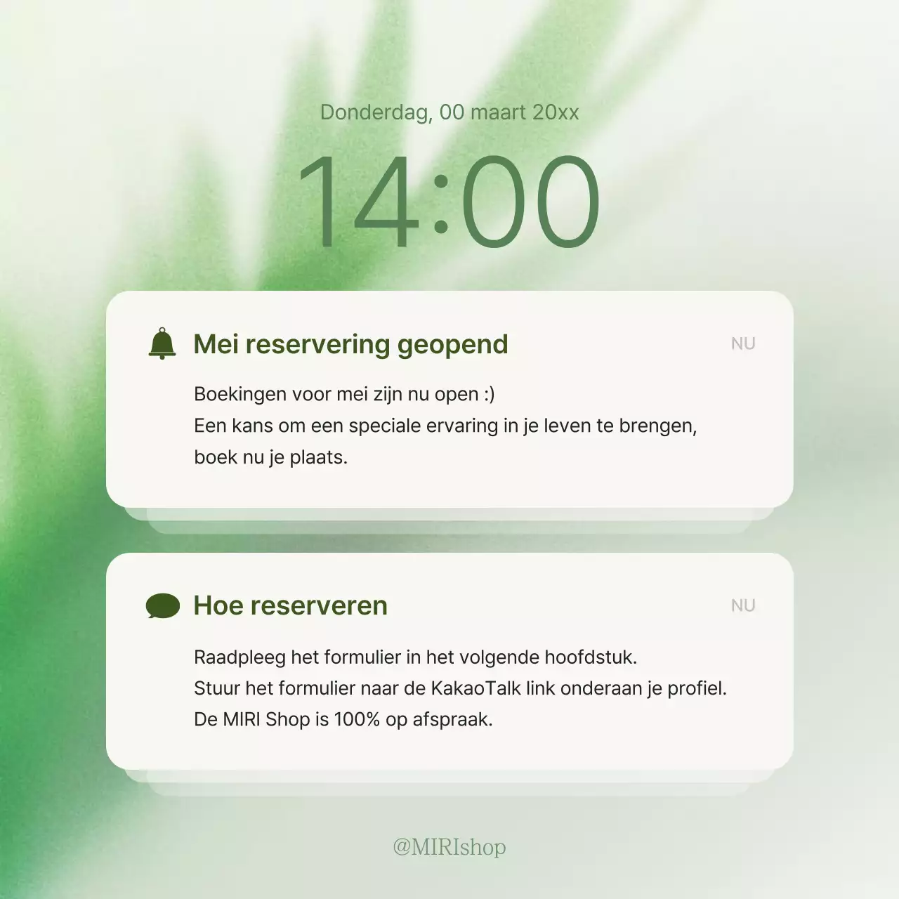 Promoot een groene, moderne feed voor sociale-mediamarketing