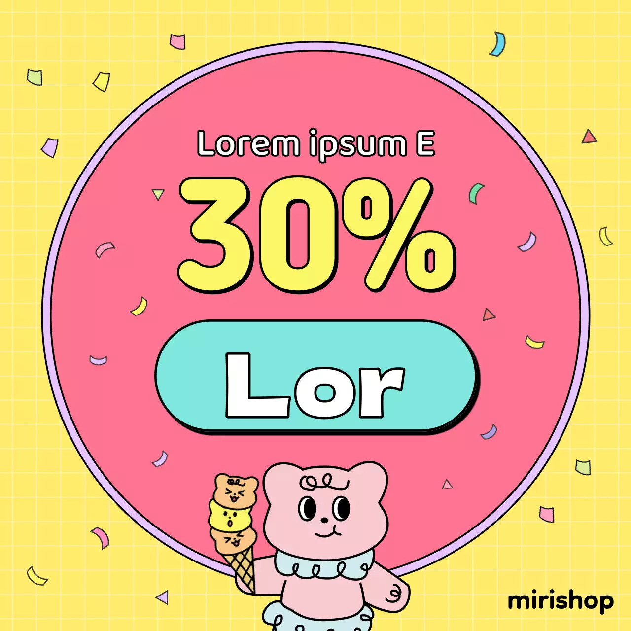 Promuovete un evento kitsch per la Giornata dei bambini in rosa e giallo acceso.