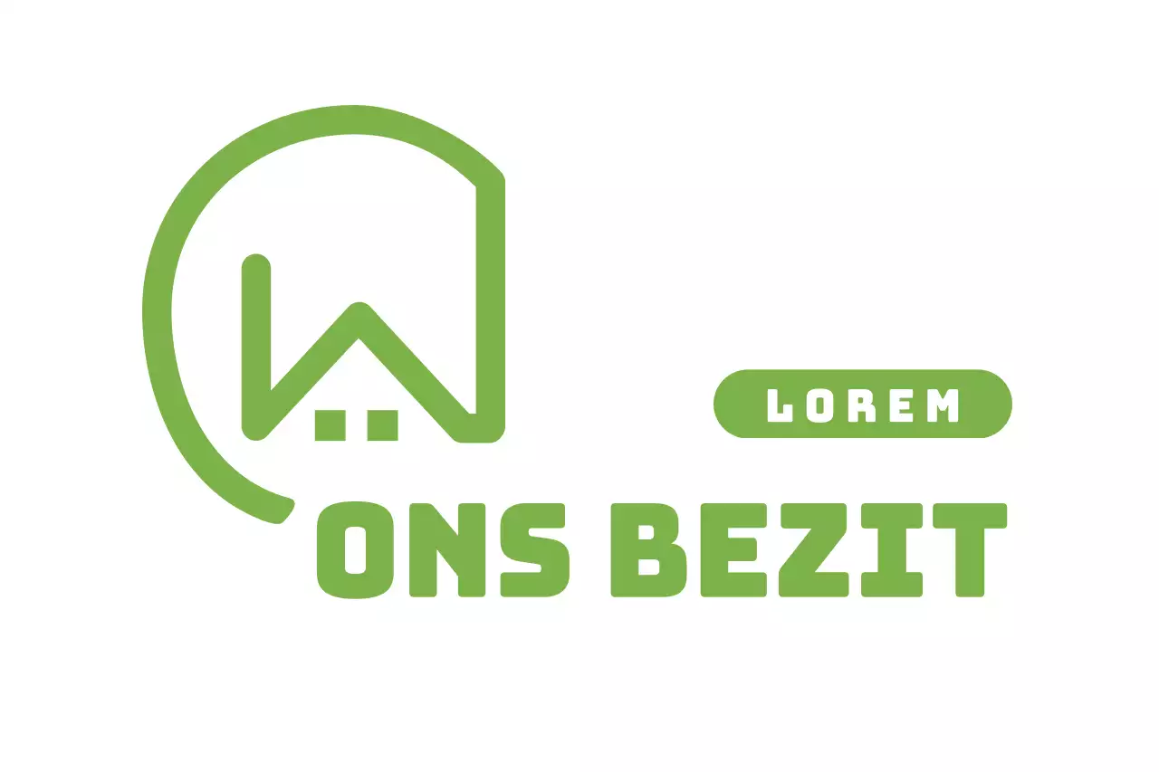 Groen, vriendelijk makelaarslogo