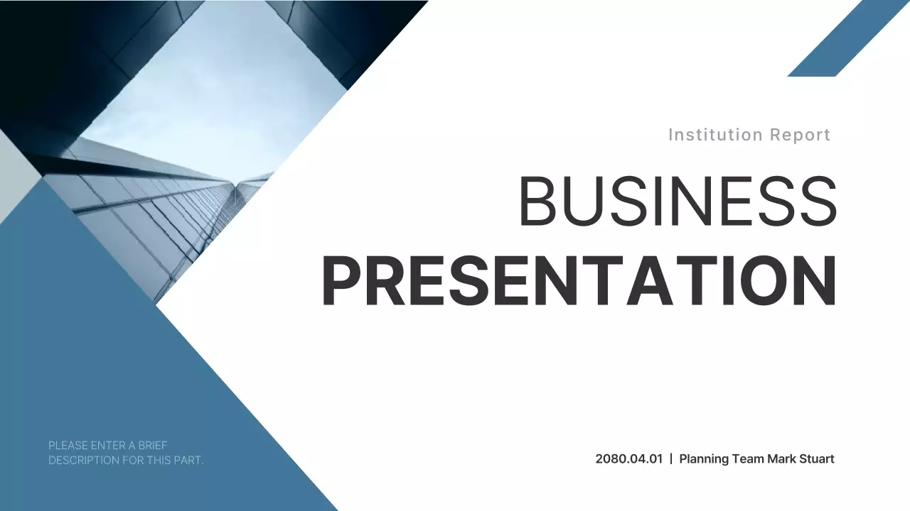 Blue Modern Business Presentation