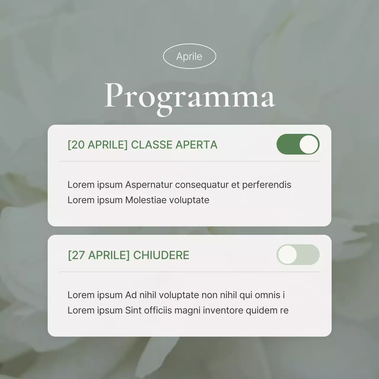 Annunci verdi e moderni di social media marketing