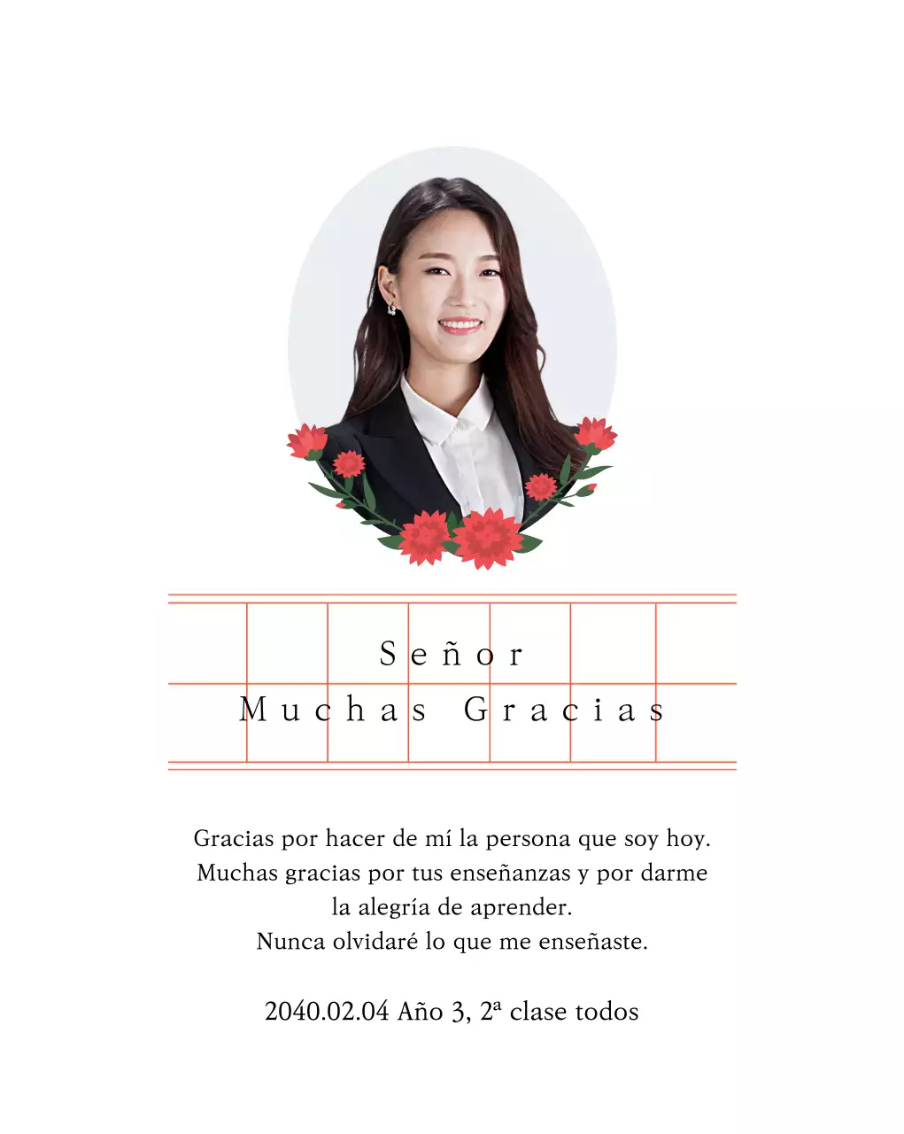 Una versión sentimental del Día del Maestro con papel manuscrito y claveles