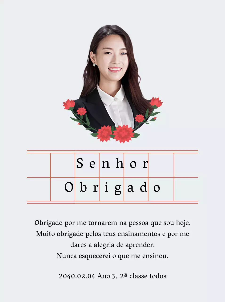 Um toque sentimental no Dia do Professor com papel manuscrito e cravos