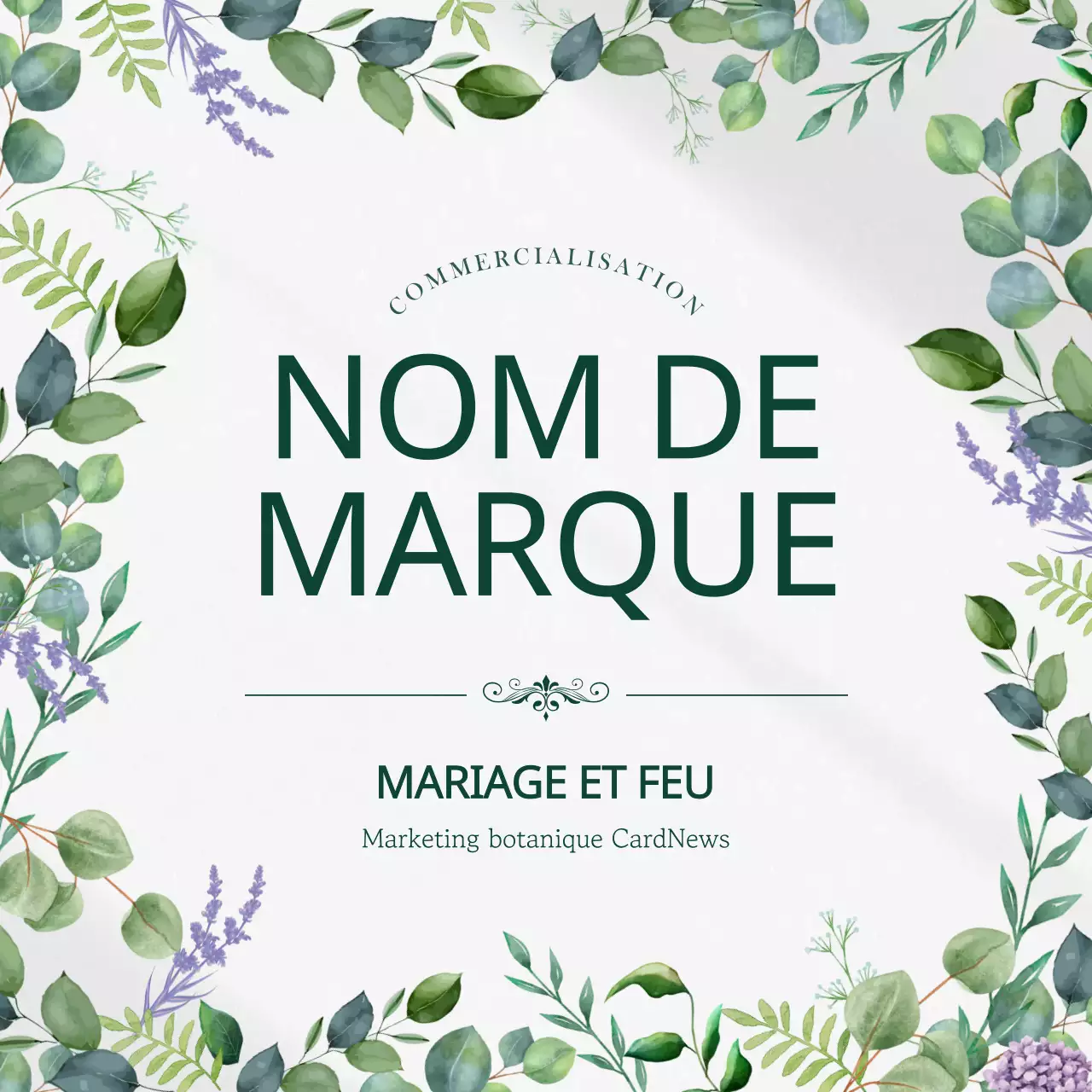 Promouvoir un marketing de marque moderne en vert et blanc