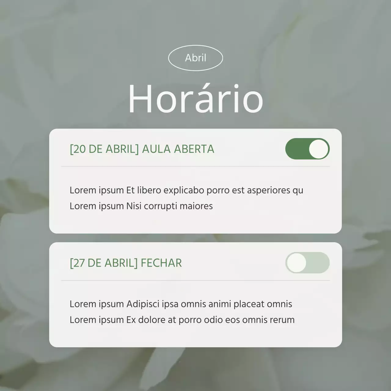 Anúncios de feeds de marketing nas redes sociais ecológicos e modernos