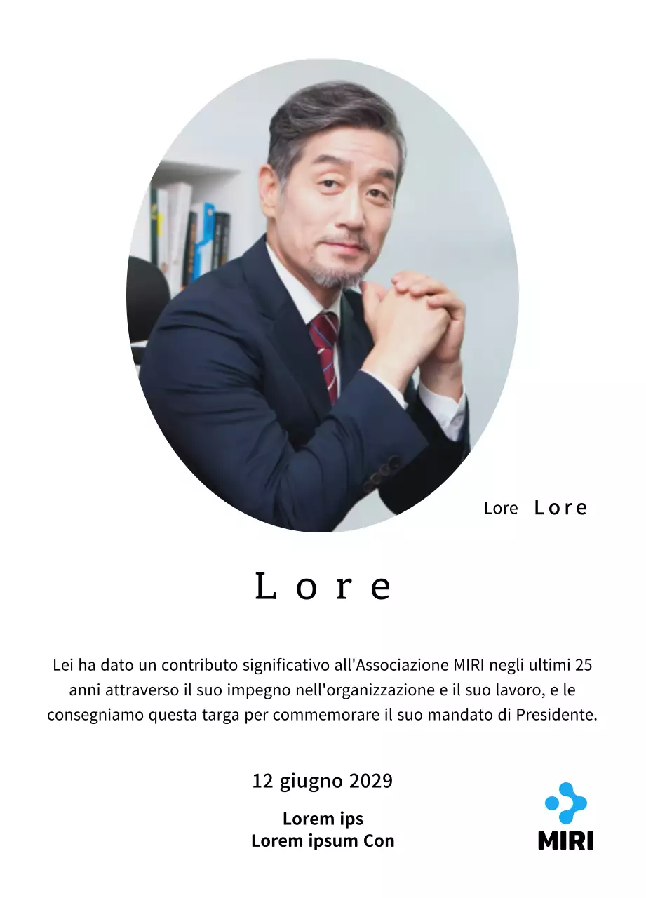 Una targa inaugurale dall'aspetto pulito con il vostro logo aziendale