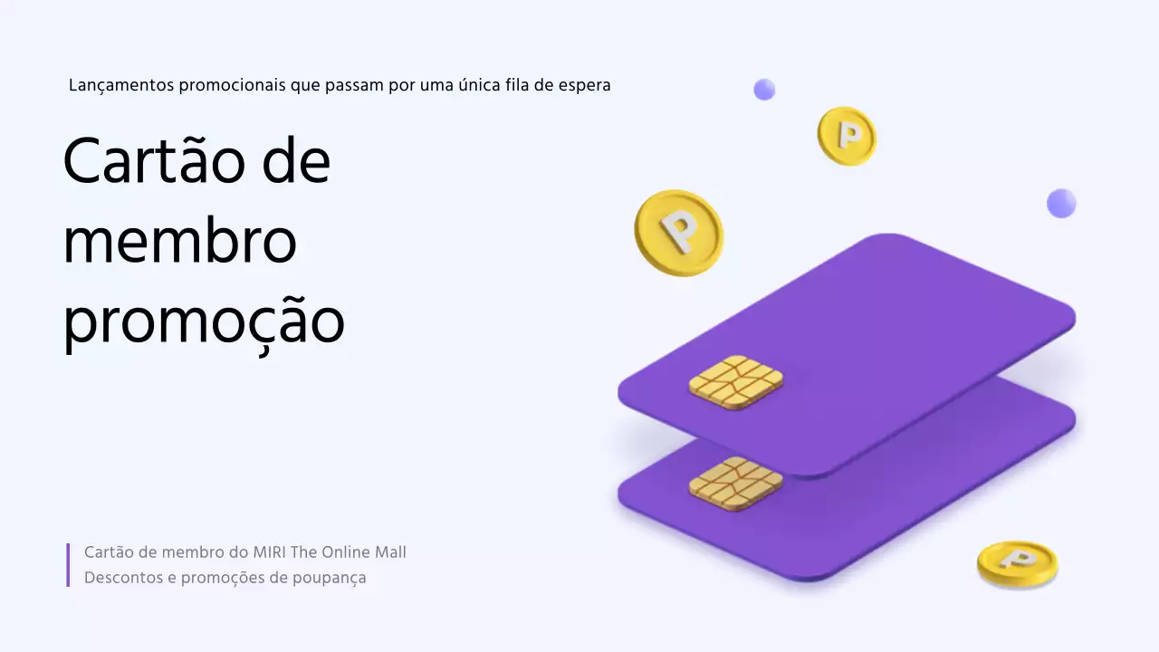 Um resumo promocional de um cartão de fidelidade simples e roxo